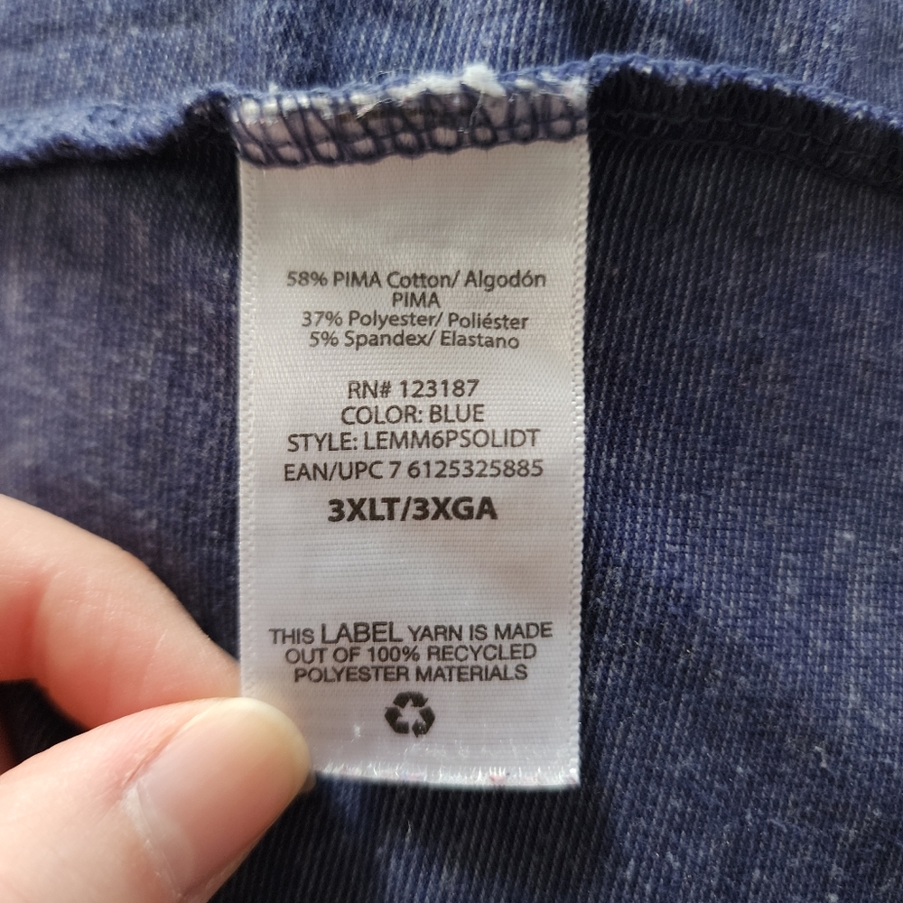 Lee Men's Casual Blue Short Sleeve Pocket Tee - Picture 3 of 6